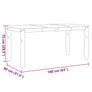 Dining Table Corona White 160x80x75 cm Solid Wood Pine Image 5