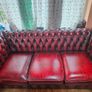 Chesterfield 3 seater and two chairs Image 2