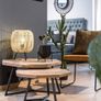 Rattan and Iron Table Lamp Image 4