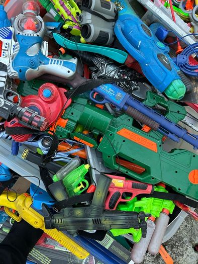 Very large selection of Nerf toy guns