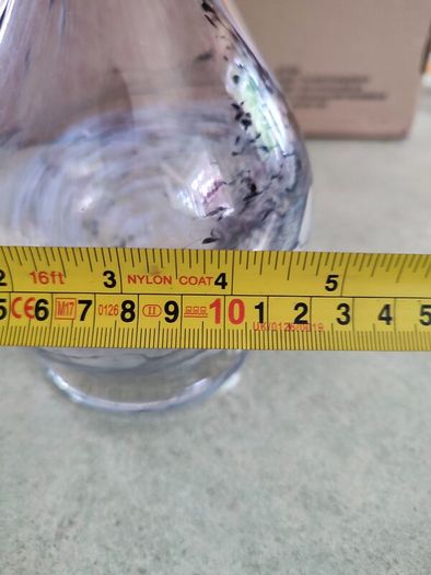 Striking, unusual and beautiful, small hand blown JER POINT vase
