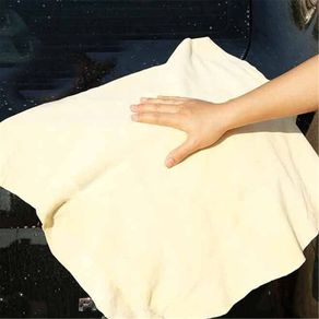 Genuine Chamois Leather for Car Drying Car Wash Shammy Cloth for Cleaning (L/90x60cm)