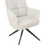 Cremona Swivel Armchair Light Grey Chenille 360 Image 6