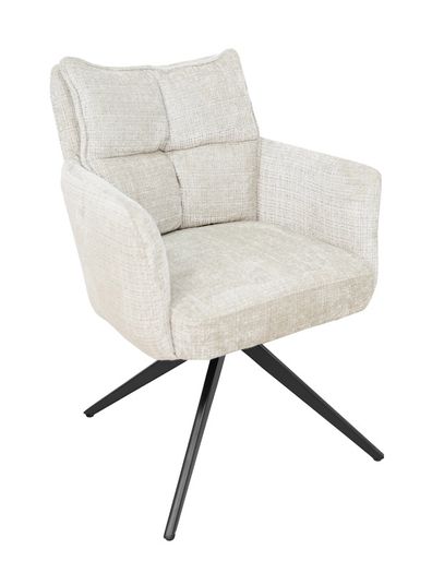 Cremona Swivel Armchair Light Grey Chenille 360