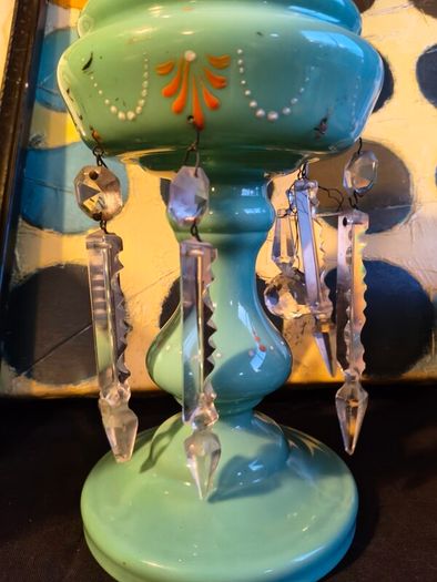 Victorian Glass Lustre Vase