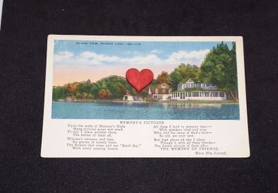 Island View , Winona Lake , Indiana - Memory's Pictures , USA 1934 Postcard