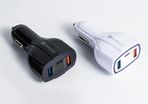2 X QC 3.0 3 Port Fast Car Mobile Charger (Dual USB-A + Type-C) 35W (Brand New/Warranty)