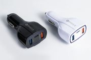 2 X QC 3.0 3 Port Fast Car Mobile Charger (Dual USB-A + Type-C) 35W (Brand New/Warranty)