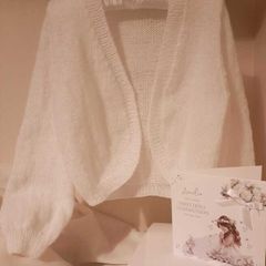 White Hand Knit Communion Bolero