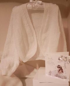 White Hand Knit Communion Bolero
