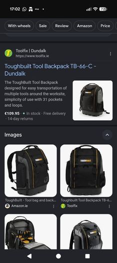 Toughbuilt backpack New