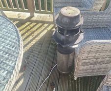 electric cowel, twin wall stove pipe and bend about 2.5 metre