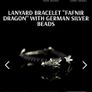 NEW German Silver Paracord Bracelet Dragon Fafnir Image 4