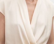 Mango silky sleeveless wrap blouse medium