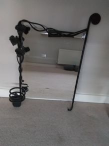 Black wrought iron mirror
