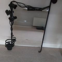 Black wrought iron mirror