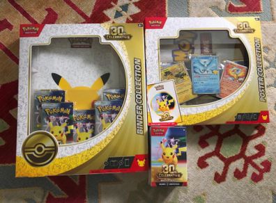 Pokemon 30th anniversary booster binder collection and poster collection