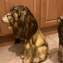Rare chalk lions mantle figures 1930s Image 2