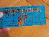 Rolling Stones replica concert ticket