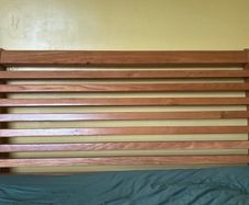 King size Heavy Oak sleigh bed