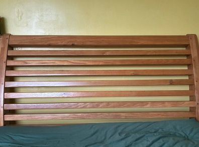 King size Heavy Oak sleigh bed