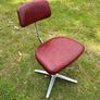 Vintage red swivel and tilt office chair Image 4