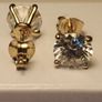 2ct + 2ct Moissanite Solitaire Stud Earrings Image 9
