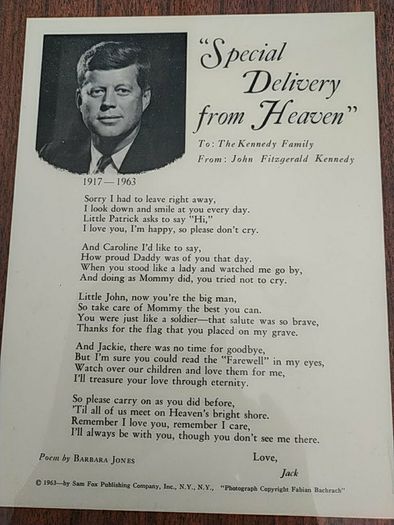 John F Kennedy.