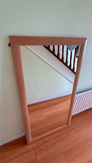 Large Wooden frame mirror 75 x 130