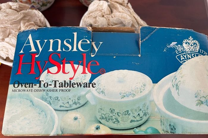 Vintage Aynsley Cottage Garden Set of 4 Ramekin Dishes
