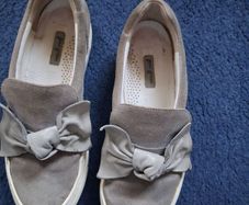 Paul  Green Flat Shoes In Grey Suede