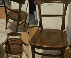 Vintage refurbished bentwood chairs