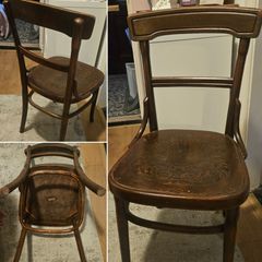 Vintage refurbished bentwood chairs