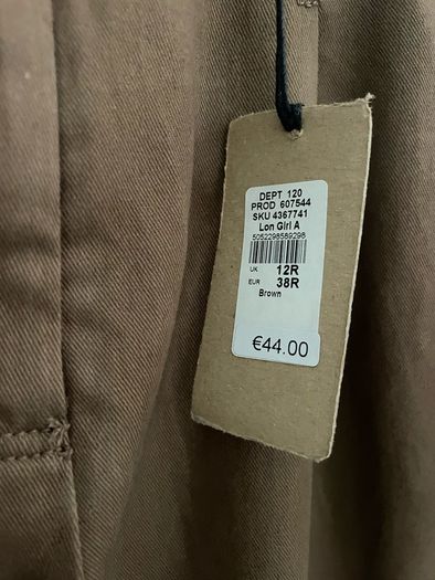 trousers Bnwt River island size 12 camel brown chinos