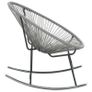 Outdoor Rocking Moon Chair Grey Poly Rattan Image 2