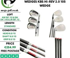 Callaway Mack Daddy CB Wedges Aw 50.12 & Sw 54.14 & Lw 58.12 / KBS Hi-Rev 2.0 105 Wedge