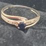 9 ct white gold sapphire and diamonds ring Image 5