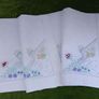 antique Irish linen x 3 tray cloths, table centerpieces, runners Image 2