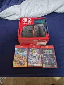 nitendo switch 2 with three games
