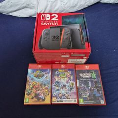 nitendo switch 2 with three games