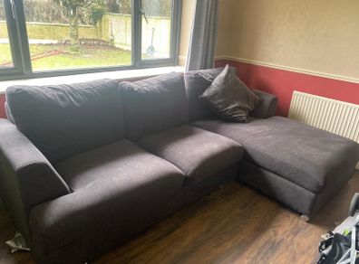 Grey L-Shaped Couch