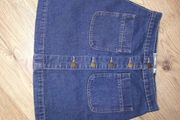 Boohoo blue denim mini skirt size uk4