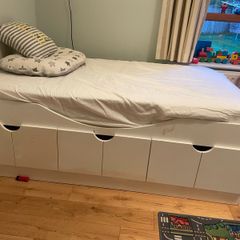 Child storage bed or small bedroom couch.