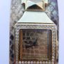 Guess Gold Tan Python Leather Embossed Cuff Band Glitz Watch-u0225l2 Image 5