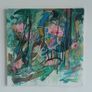 Original Painting Original Floral in Abstract Landscape Pondscape Irish Art Image 2