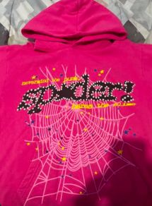Sp5ider pink hoodie