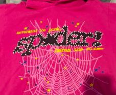 Sp5ider pink hoodie