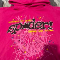 Sp5ider pink hoodie