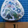 Vintage Pendant, Magnifying Glass, Asian Chinese Enamel,  Flowers Image 10