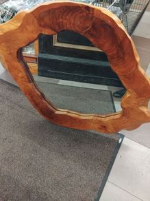 Wooden Live Edge Mirror